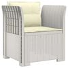 vidaXL Sill&oacute;n Individual con Cojines Apariencia de Ratan PP Blanco