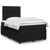 vidaXL Cama box spring con colch&oacute;n terciopelo negro 120x200 cm