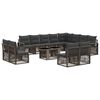 vidaXL Conjunto de sof&aacute;s de jard&iacute;n 13 uds. Gris y Gris Oscuro