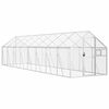 vidaXL Pajarera de aluminio color plateado 1,79x8x1,85 m