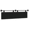 vidaXL Cabecera Colgante Negro 190 x 55 x 7 cm tela