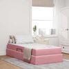 vidaXL Cama con almacenamiento y colch&oacute;n Rosa 90 x 200 cm Terciopelo
