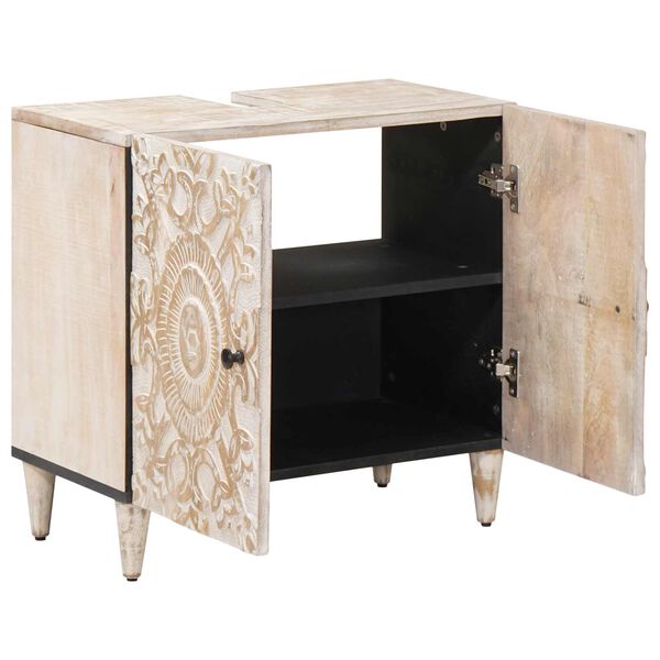 vidaXL Mueble de lavabo para ba&ntilde;o con almacenamiento 62 x 33 x 58 cm