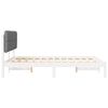 vidaXL Estructura de Cama con Cabecera Tapizada Gris Claro