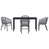 vidaXL Conjunto de Comedor de Jard&iacute;n 5 pcs Antracita