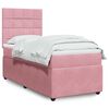 vidaXL Cama box spring con colch&oacute;n terciopelo rosa 100x200 cm