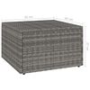 vidaXL Set de muebles de jard&iacute;n 3 pzas y cojines rat&aacute;n sint&eacute;tico gris