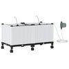 vidaXL Maceta de jard&iacute;n con riego y ruedas 2 uds. Blanco PP