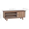 vidaXL Mueble para TV madera maciza de teca 100x30x40 cm