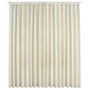 vidaXL Cortina opaca con ganchos terciopelo color crema 290x245 cm