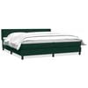 vidaXL Cama box spring con colch&oacute;n terciopelo verde oscuro 180x220 cm