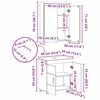 vidaXL Juego de muebles de ba&ntilde;o con estante TULUM Madera de ingenier&iacute;a