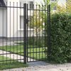 vidaXL Puerta de valla BOXTEL de una puerta con punta de acero, 1x2 m, negro