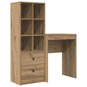 vidaXL Escritorio Roble artisan 105,5 x 34 x 127 cm 2 uds.