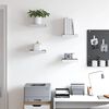 vidaXL Estante flotante pared 4 uds MDF roble y blanco 23x23,5x3,8 cm