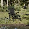 vidaXL Silla de pesca con reposabrazos plegable verde