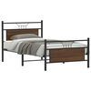 vidaXL Estructura de cama sin colch&oacute;n madera marr&oacute;n roble 100x190 cm
