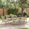 vidaXL Conjunto de Comedor de Jard&iacute;n 7 pcs Beige rat&aacute;n sint&eacute;tico