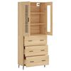 vidaXL Aparador alto madera contrachapada color roble 69,5x34x180 cm