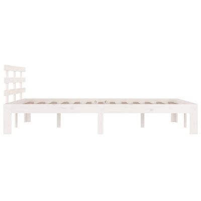 vidaXL Estructura de cama de madera maciza blanco 160x200 cm