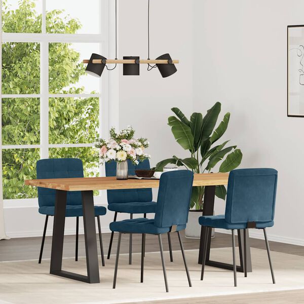 vidaXL Sillas de comedor 4 unidades terciopelo azul