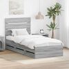 vidaXL Estructura de cama Gris Sonoma 100 x 200 cm Madera Ingenieril