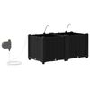 vidaXL Macetero de Jard&iacute;n 2 pcs Negro Acero