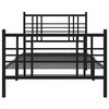 vidaXL Estructura cama sin colchón con estribo metal negro 100x200 cm