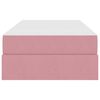 vidaXL Cama con almacenamiento y colch&oacute;n Rosa 100 x 200 cm Terciopelo