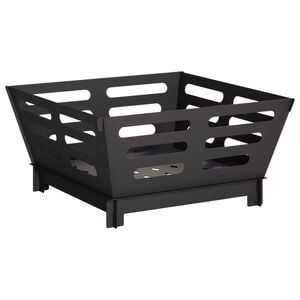 vidaXL Hoguera Negro 40 x 40 x 20 cm Acero