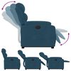 vidaXL Sill&oacute;n el&eacute;ctrico reclinable elevable de terciopelo azul