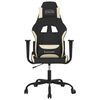 vidaXL Silla gaming tela crema y negro