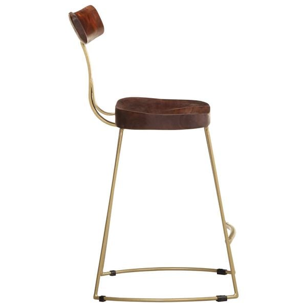 vidaXL Taburetes de barra 2 uds madera maciza de mango 49x43x79 cm