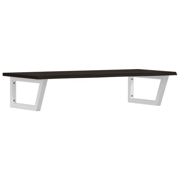 vidaXL Estante de lavabo de pared de acero y madera maciza de roble
