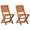 vidaXL Sillas plegables infantiles 2 uds madera maciza eucalipto