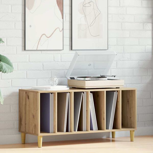 vidaXL Mueble discos madera de ingenier&iacute;a roble artisan 100x38x48 cm