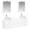 vidaXL Juego de muebles de ba&ntilde;o 5 pcs Blanco