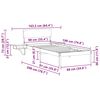 vidaXL Estructura de cama 90 x 190 cm Madera de pino macizo