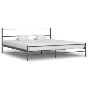 vidaXL Estructura de cama sin colchón metal gris 200x200 cm