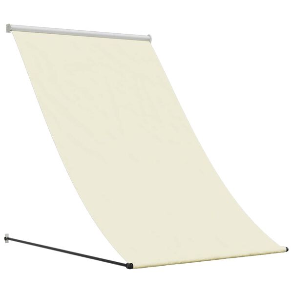vidaXL Toldo retr&aacute;ctil de tela y acero crema 100x150 cm