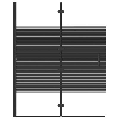 vidaXL Mampara de ducha plegable ESG negro 100x140 cm