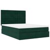 vidaXL Estructura cama otomana colchones terciopelo verde oscuro