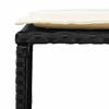 vidaXL Set de muebles de jardín 5 pzas y cojines apilables negro