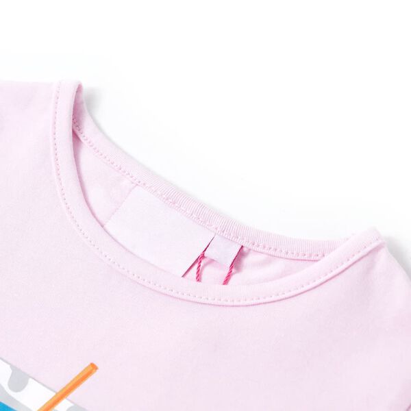 Camiseta infantil rosa suave 92