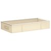 vidaXL Caja de almacenamiento con ventana superior transparente Crema