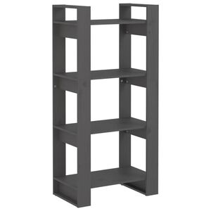 vidaXL Estanter&iacute;a/divisor de espacios madera maciza gris 60x35x125 cm