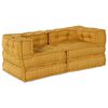 vidaXL Sof&aacute; modular 2 pcs Amarillo 140 x 70 x 56 cm tela