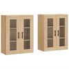 vidaXL Armarios de pared 2 uds madera de ingenier&iacute;a roble Sonoma