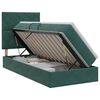 vidaXL Cama con almacenamiento y colch&oacute;n Verde oscuro 90 x 190 cm