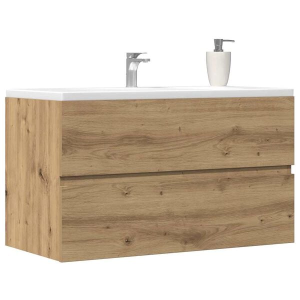 vidaXL Armario pared ba&ntilde;o madera ingenier&iacute;a artisian 80x38,5x45 cm